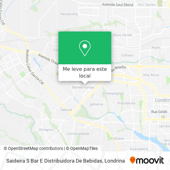 Saideira S Bar E Distribuidora De Bebidas mapa