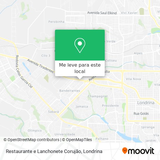 Restaurante e Lanchonete Corujão mapa