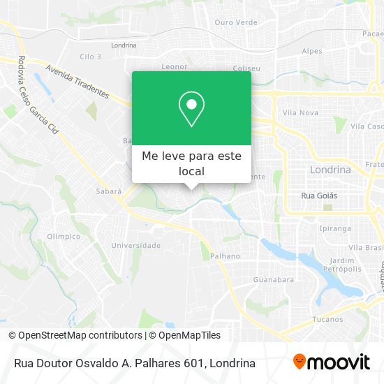 Rua Doutor Osvaldo A. Palhares 601 mapa