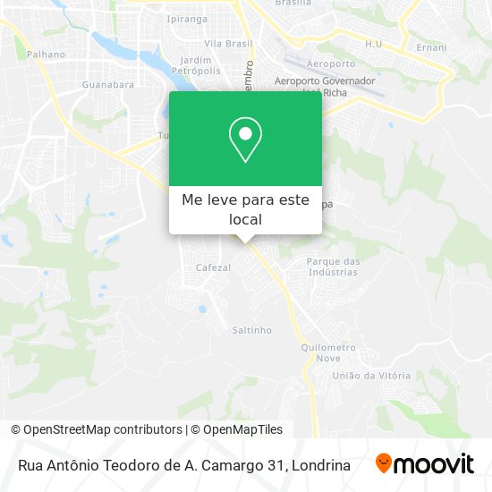 Rua Antônio Teodoro de A. Camargo 31 mapa