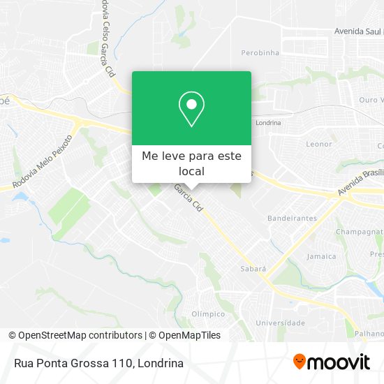 Rua Ponta Grossa 110 mapa