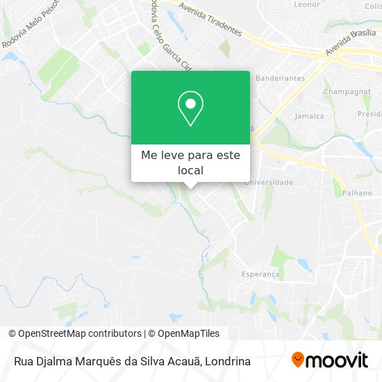 Rua Djalma Marquês da Silva Acauã mapa