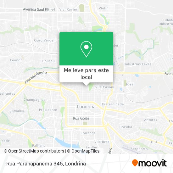 Rua Paranapanema 345 mapa