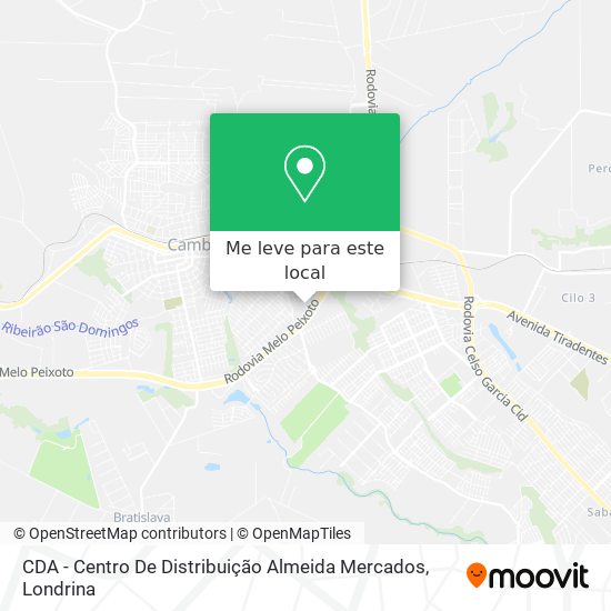 CDA - Centro De Distribuição Almeida Mercados mapa