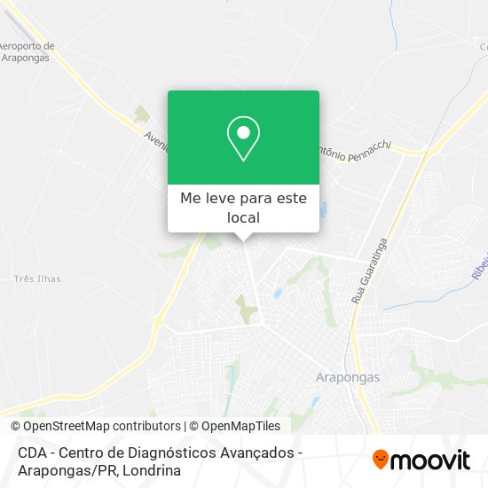CDA - Centro de Diagnósticos Avançados - Arapongas / PR mapa