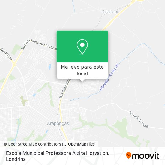 Escola Municipal Professora Alzira Horvatich mapa