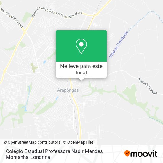 Colégio Estadual Professora Nadir Mendes Montanha mapa