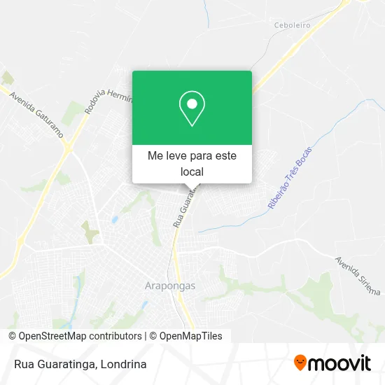 Rua Guaratinga mapa