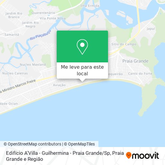 Edifício A'Villa - Guilhermina - Praia Grande / Sp mapa