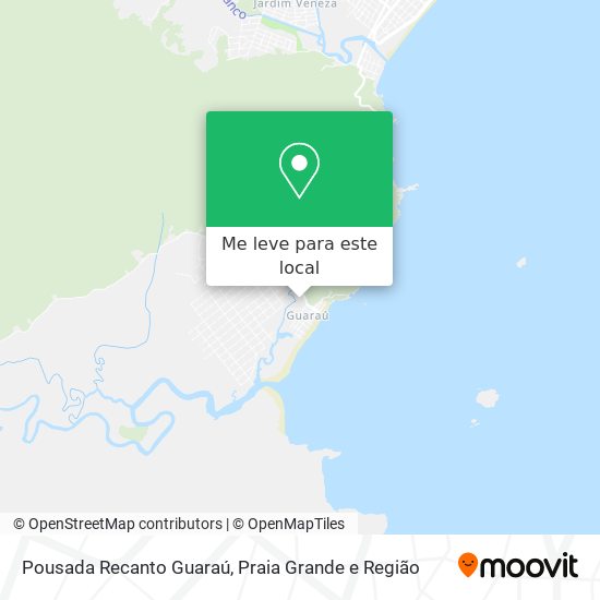 Pousada Recanto  Guaraú mapa