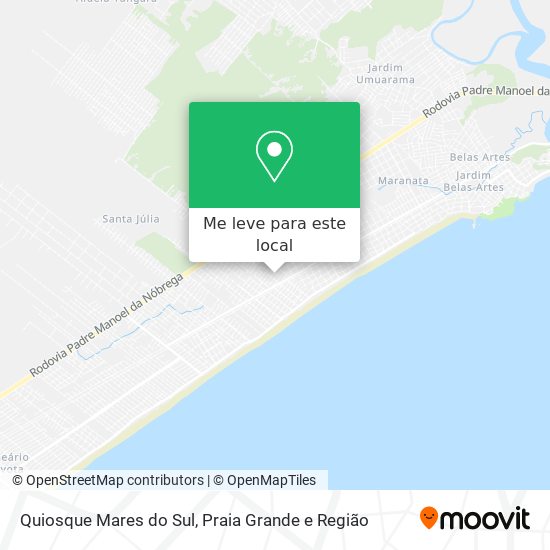 Quiosque Mares do Sul mapa
