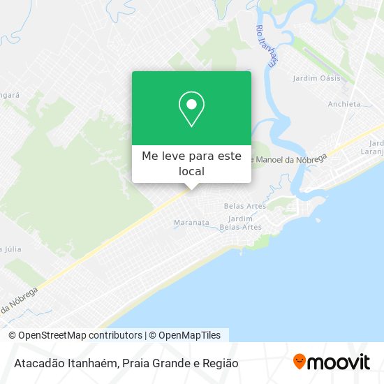Atacadão Itanhaém mapa
