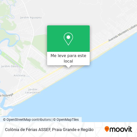 Colônia de Férias ASSEF mapa