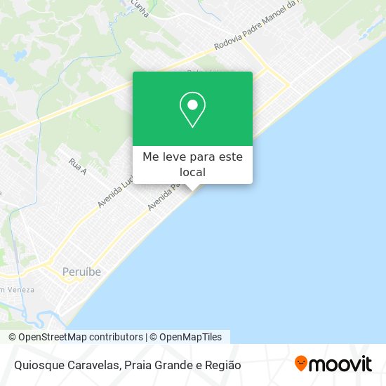 Quiosque Caravelas mapa