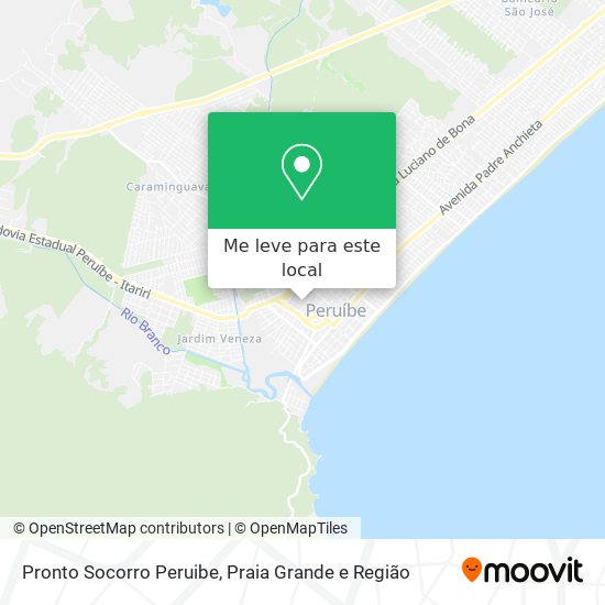 Pronto Socorro Peruibe mapa