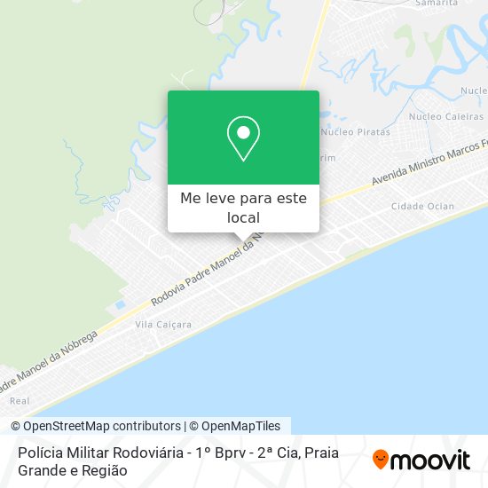 Polícia Militar Rodoviária - 1º Bprv - 2ª Cia mapa