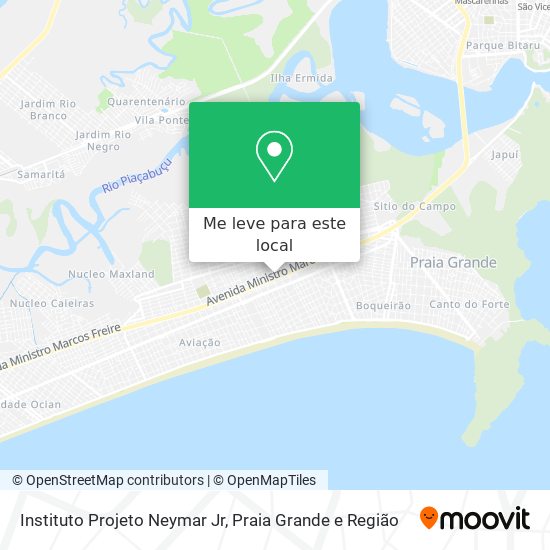 Instituto Projeto Neymar Jr mapa