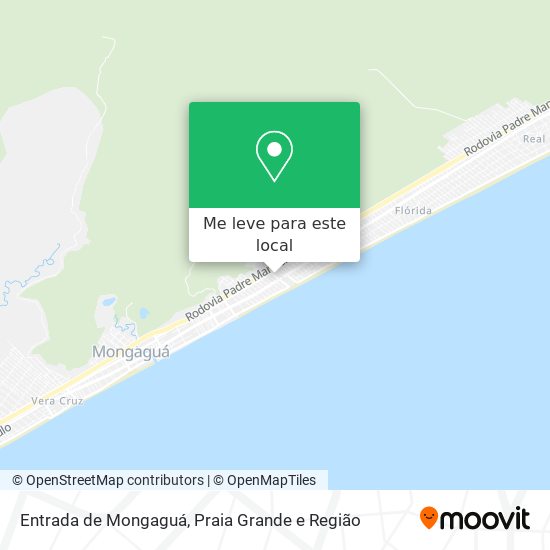 Entrada de Mongaguá mapa