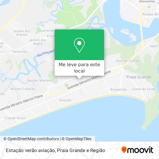 Estação verão aviação mapa