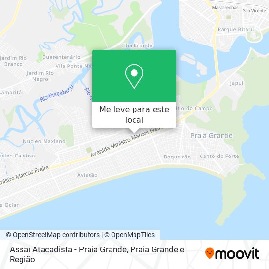 Assaí Atacadista - Praia Grande mapa