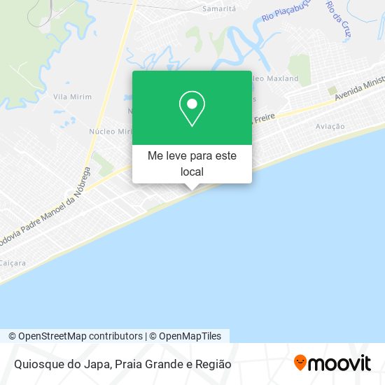Quiosque do Japa mapa