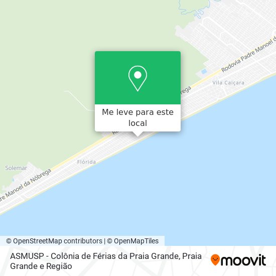 ASMUSP - Colônia de Férias da Praia Grande mapa