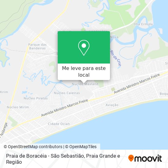 Praia de Boracéia - São Sebastião mapa