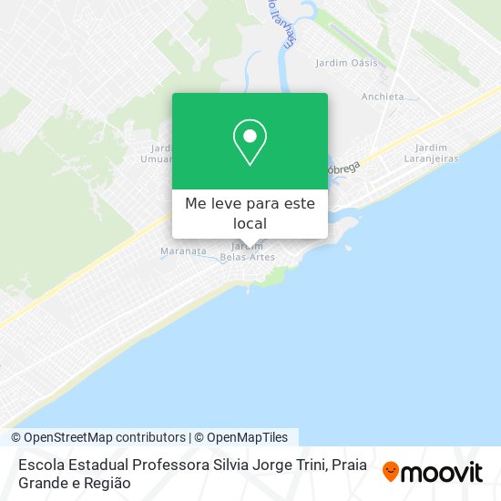Escola Estadual Professora Silvia Jorge Trini mapa