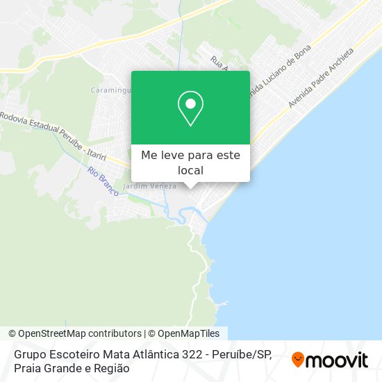 Grupo Escoteiro Mata Atlântica 322 - Peruíbe / SP mapa