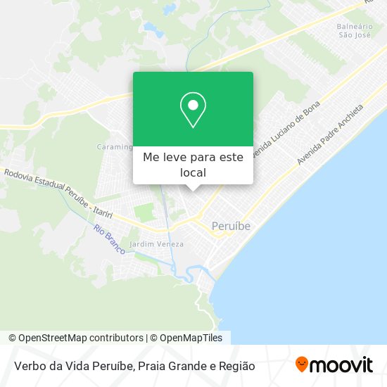 Verbo da Vida Peruíbe mapa