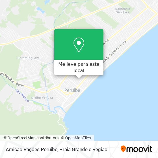 Amicao Rações Peruibe mapa