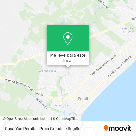 Casa Yun Peruíbe mapa