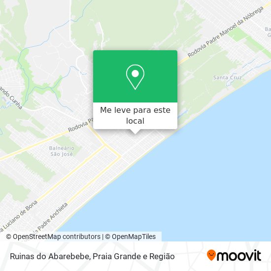Ruinas do Abarebebe mapa