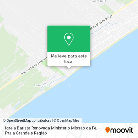 Igreja Batista Renovada Ministerio Missao da Fe mapa
