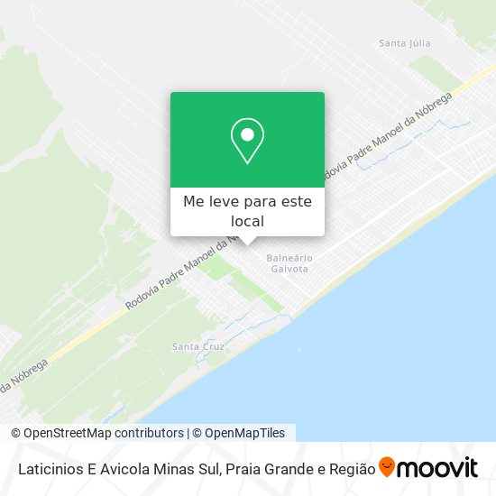 Laticinios E Avicola Minas Sul mapa