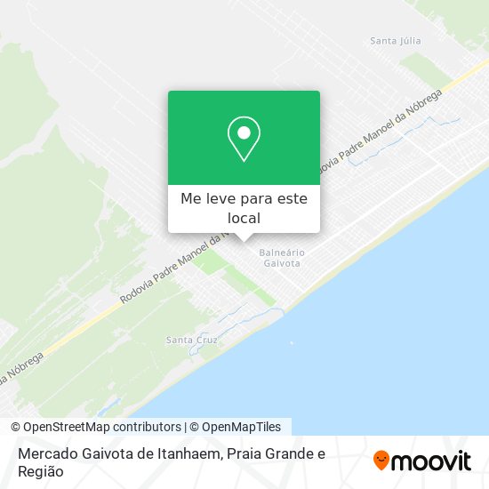 Mercado Gaivota de Itanhaem mapa