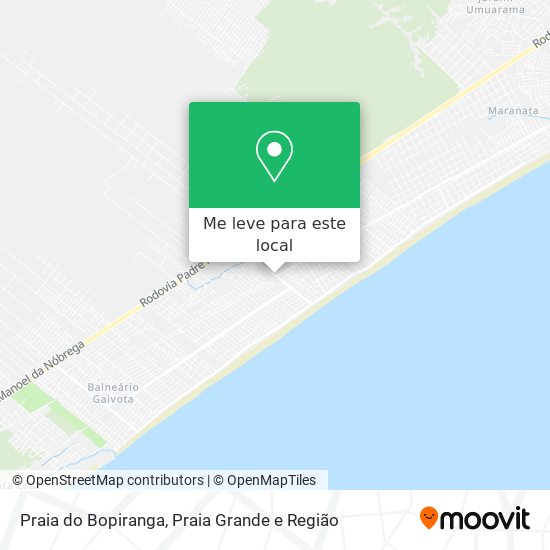 Praia do Bopiranga mapa