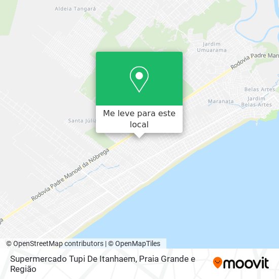Supermercado Tupi De Itanhaem mapa