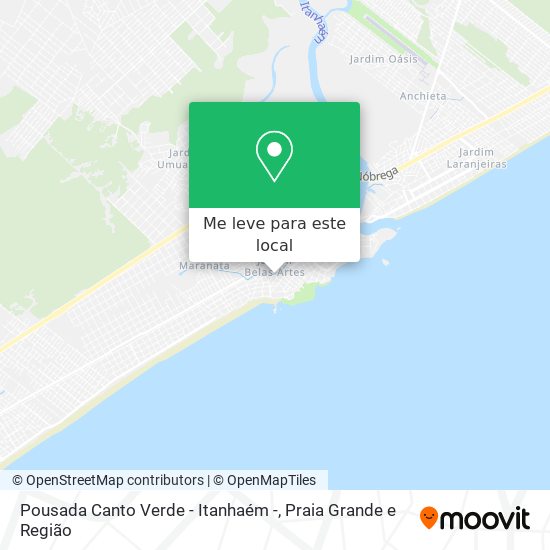 Pousada Canto Verde - Itanhaém - mapa