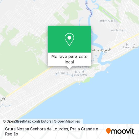 Gruta Nossa Senhora de Lourdes mapa
