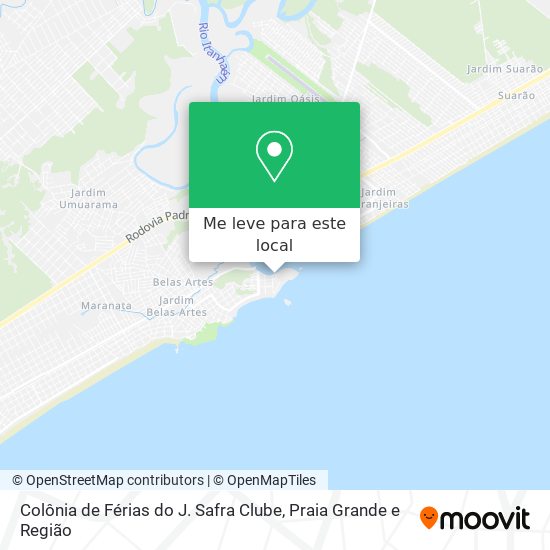 Colônia de Férias do J. Safra Clube mapa