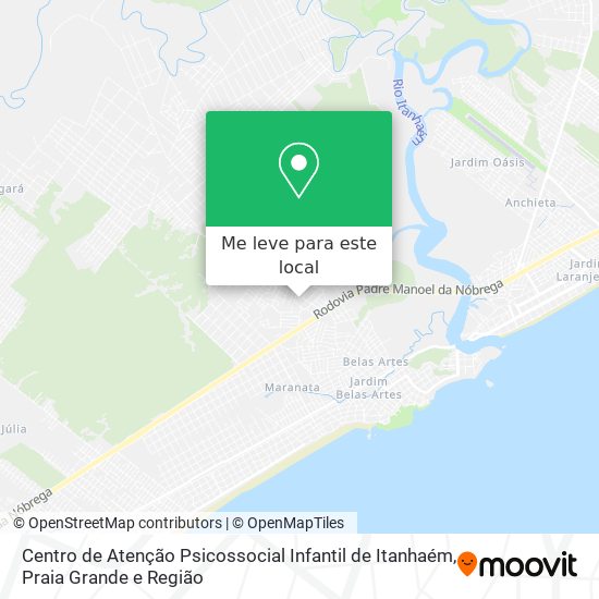 Centro de Atenção Psicossocial Infantil de Itanhaém mapa