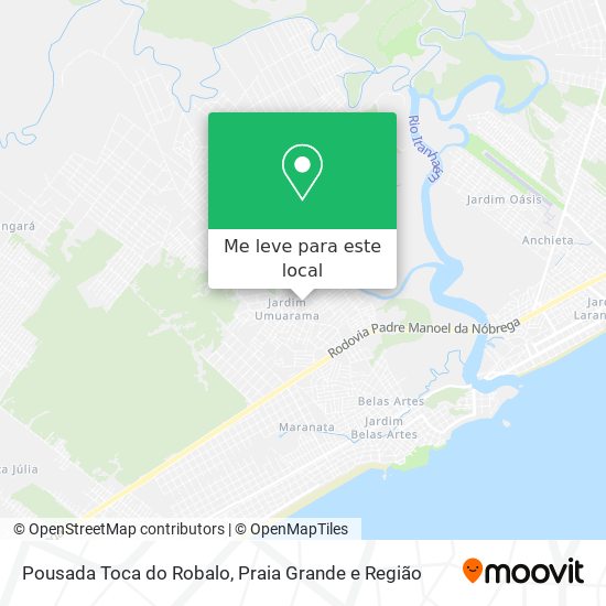 Pousada Toca do Robalo mapa