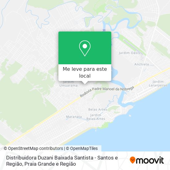 Distribuidora Duzani Baixada Santista - Santos e Região mapa