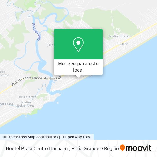 Hostel Praia Centro Itanhaém mapa