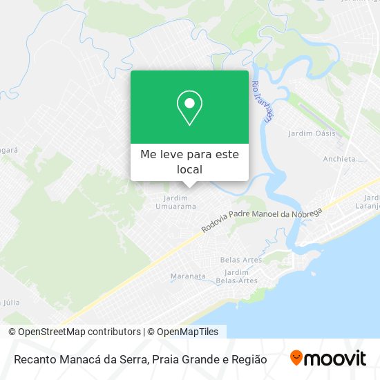 Recanto Manacá da Serra mapa