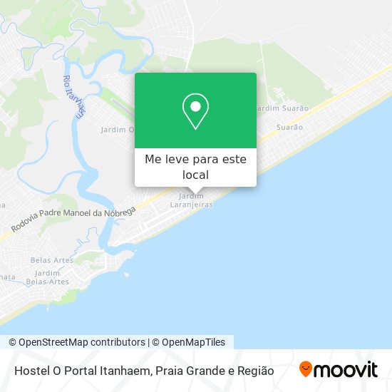 Hostel O Portal Itanhaem mapa