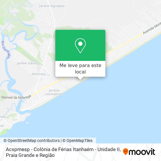Acspmesp - Colônia de Férias Itanhaém - Unidade II mapa