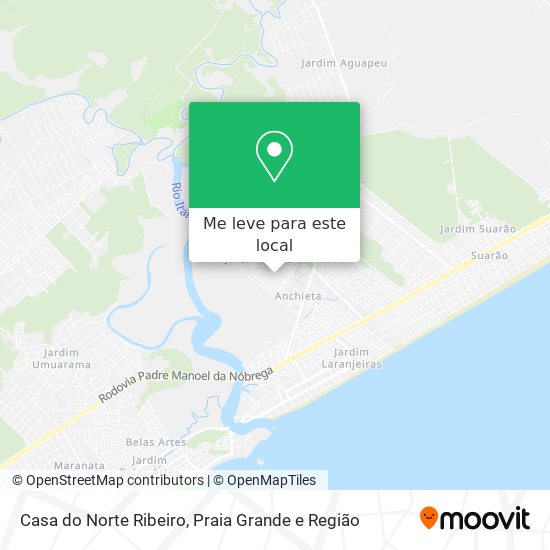 Casa do Norte Ribeiro mapa