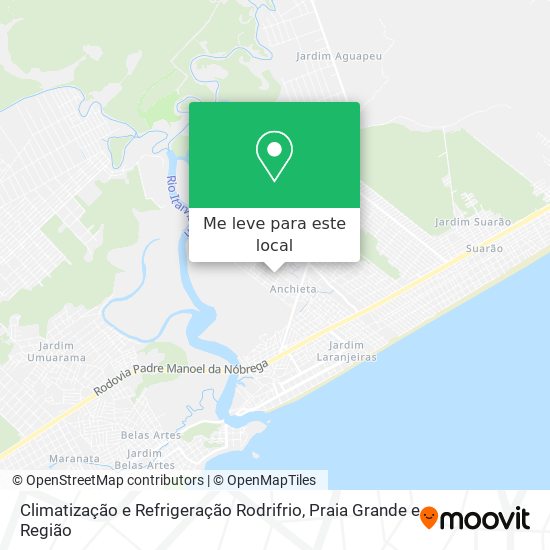 Climatização e Refrigeração Rodrifrio mapa